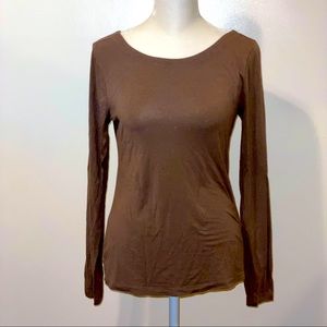 Brown long sleeve top